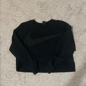 Nike Black Crewneck Sweater with glitter Nike Check